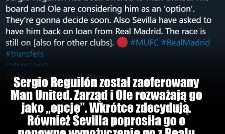 Piłkarz Realu ZAOFEROWANY Manchesterowi United!